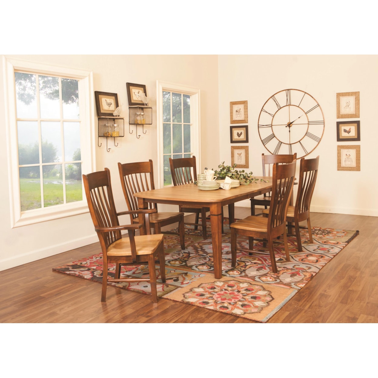 Daniel's Amish Tables 42602B+T Distressed Rectangular Dining Table